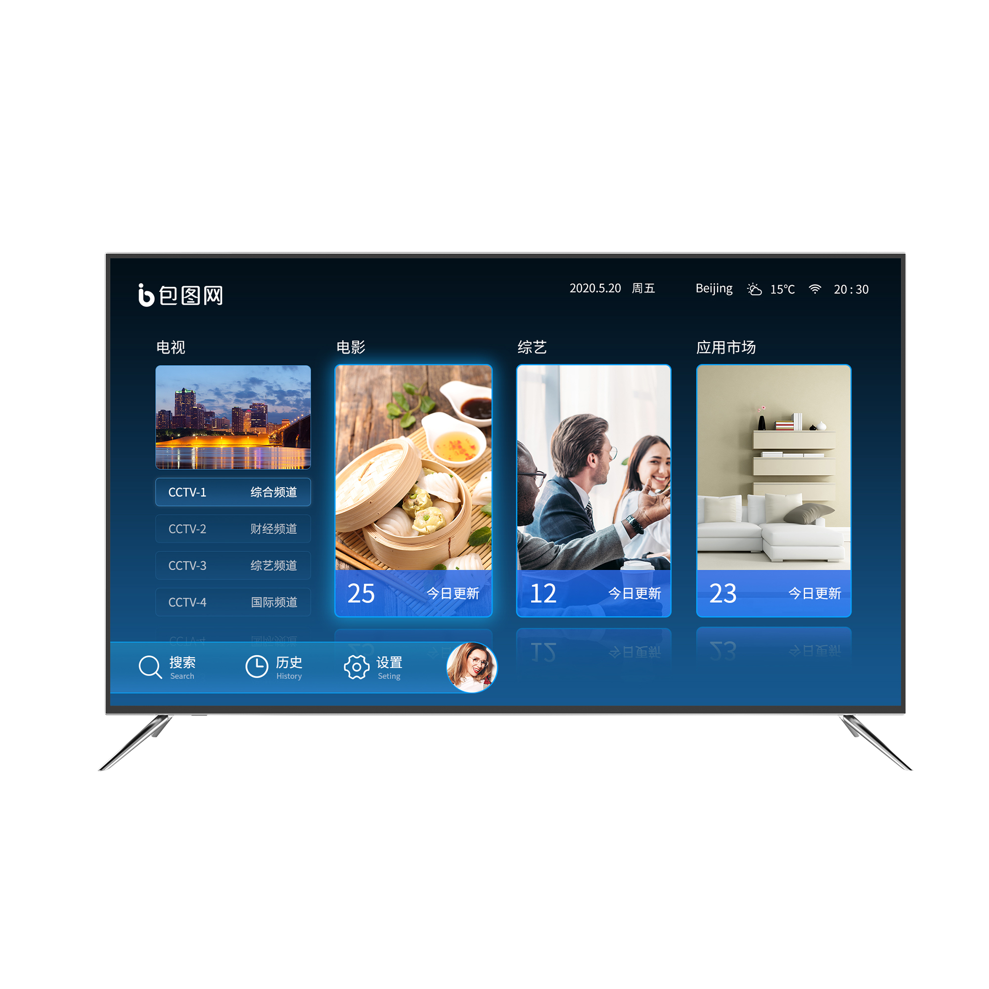 OEM Tv Factory 40 Inch LED Smart Tv Television 2K HD Wifi Android Smart Television