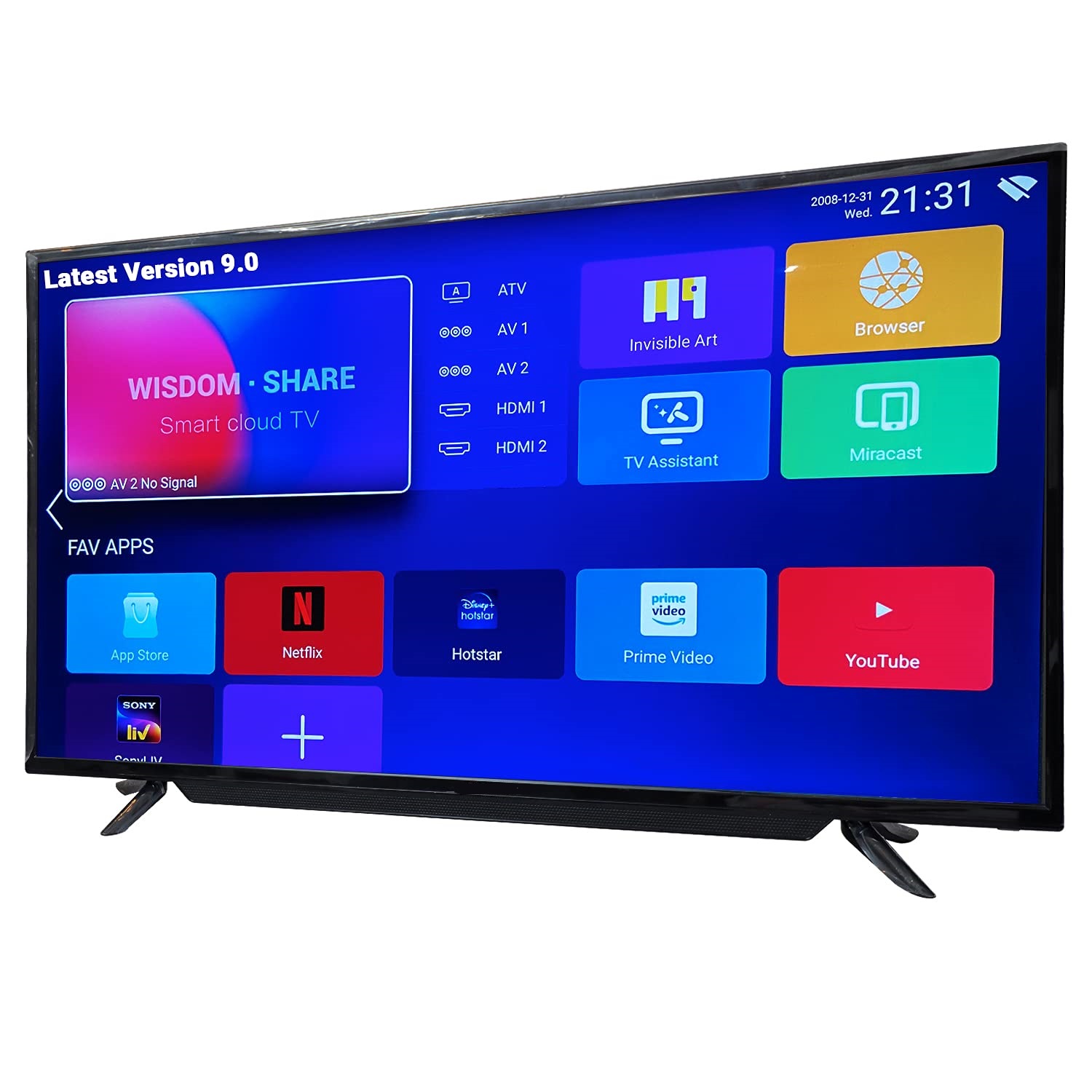 Smart Led TV Full HD Voice Command Frameless Certified Android 4K screen 32 inch Smart TV